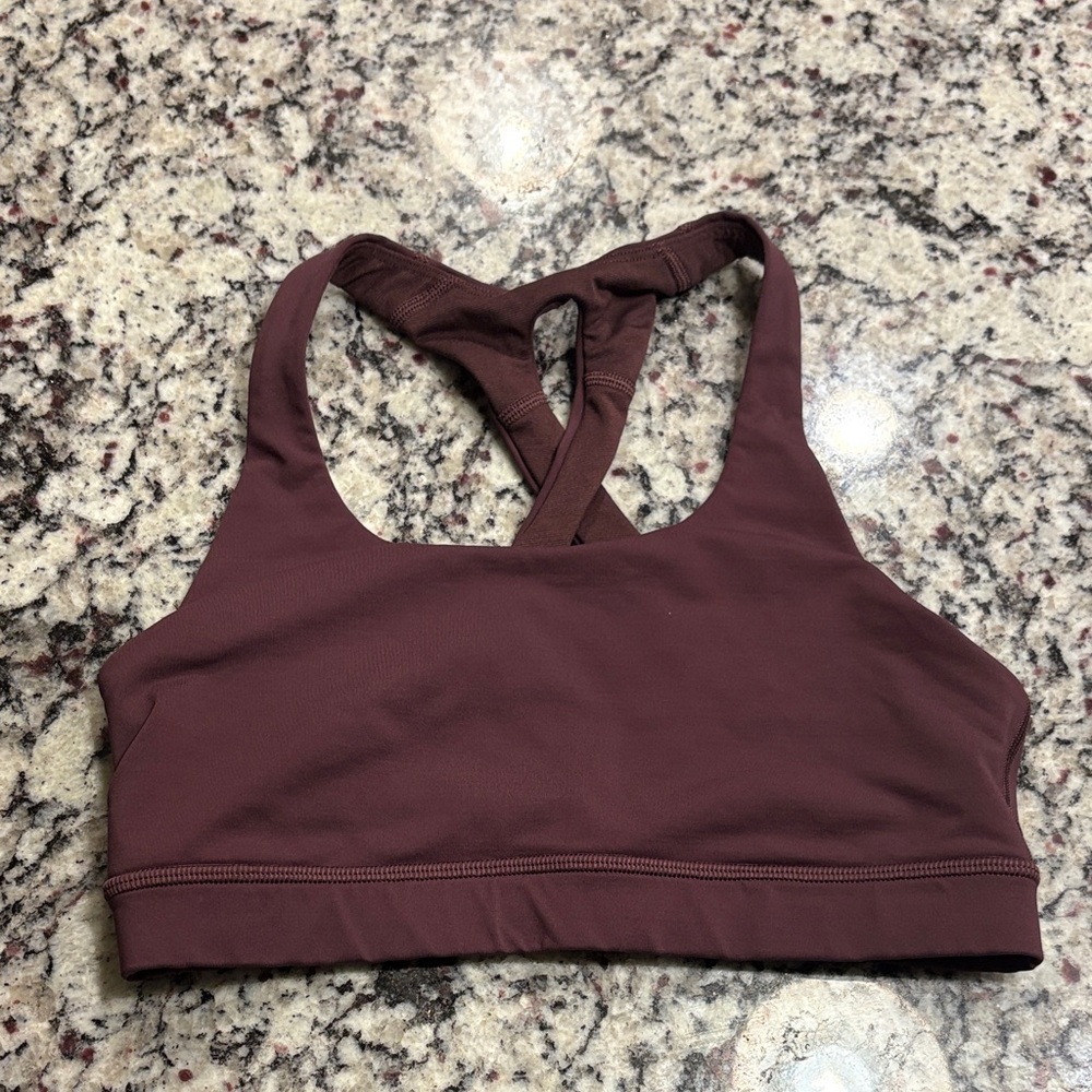 Lululemon Athletica Maroon Sports Bra